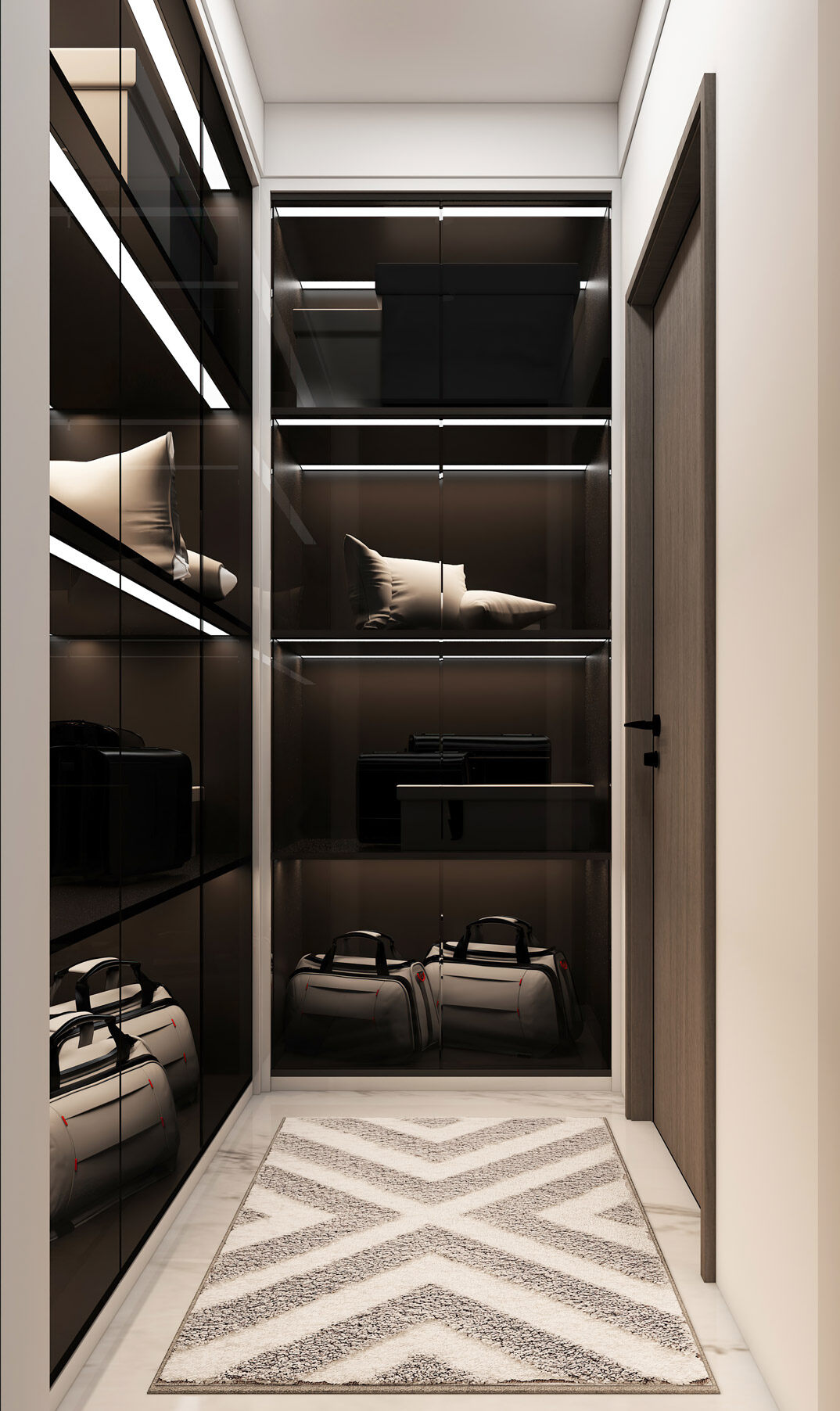 國際公館145㎡四室三廳現(xiàn)代風(fēng)格衣帽間裝修效果圖