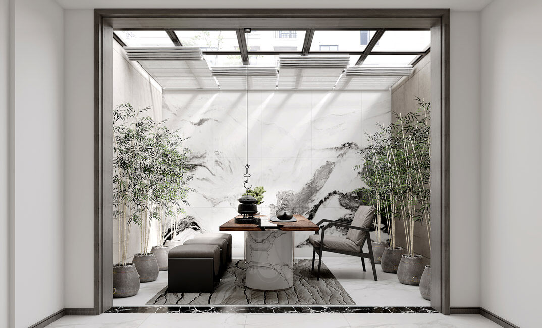 國際公館145㎡四室三廳現(xiàn)代風(fēng)格負(fù)一層茶室裝修效果圖